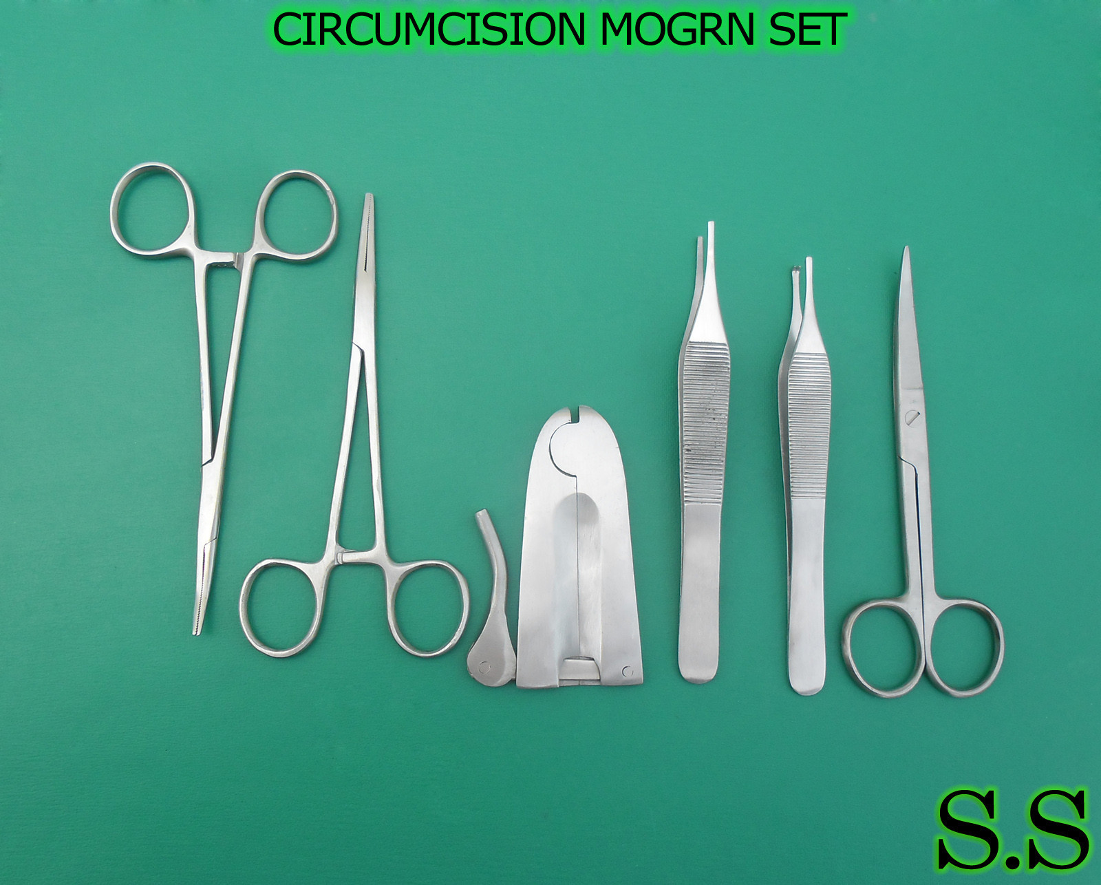 Set Of 7 Pieces Circumcision Mogen, Needle Holder,Forceps instruments DS-780