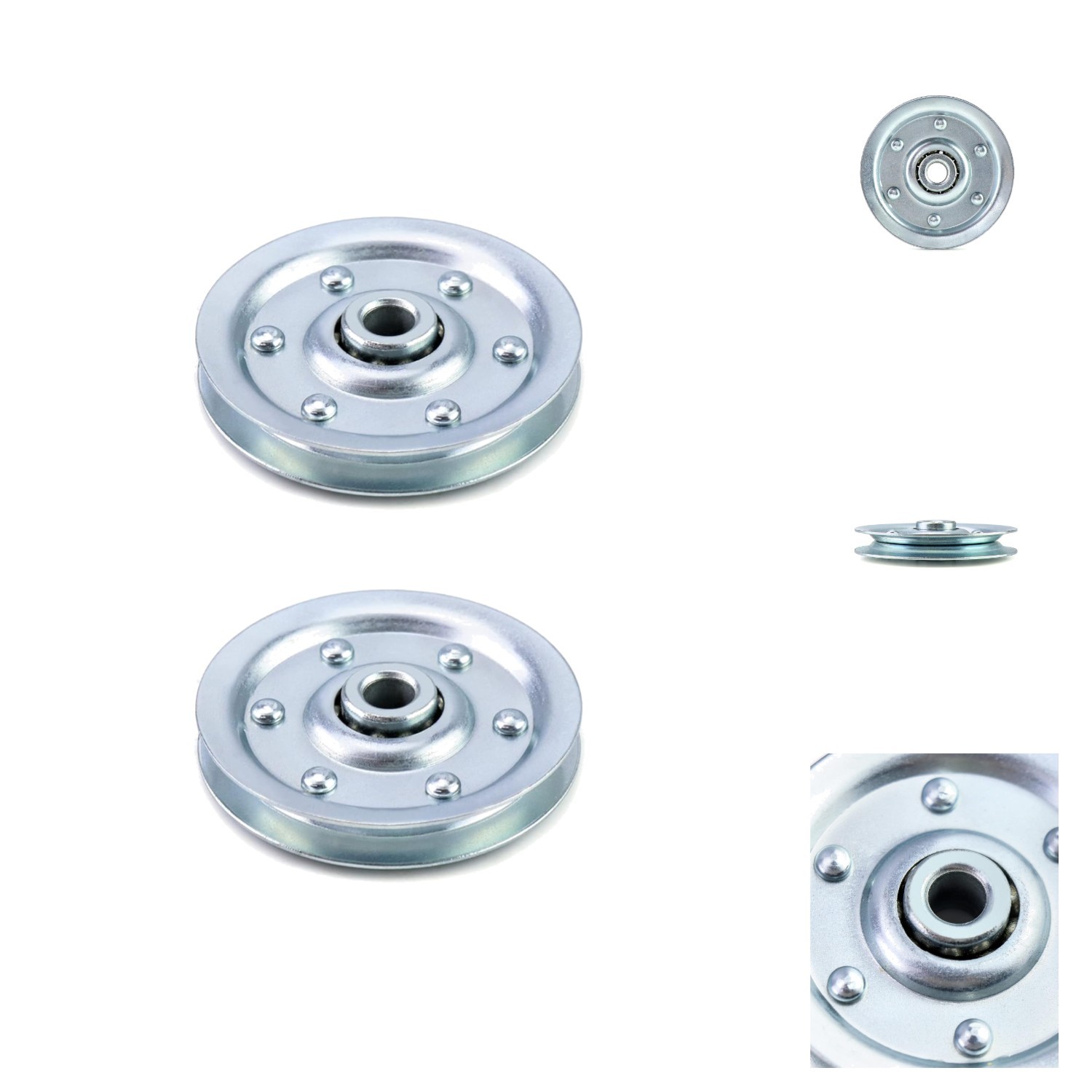 2Pk Extra Heavy Duty Garage Door Pulley 3" 200LB Professional Grade Sheave Wheel