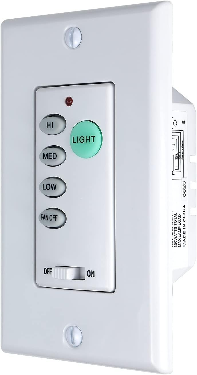 Ceiling Fan Remote Control Wall Switch - White