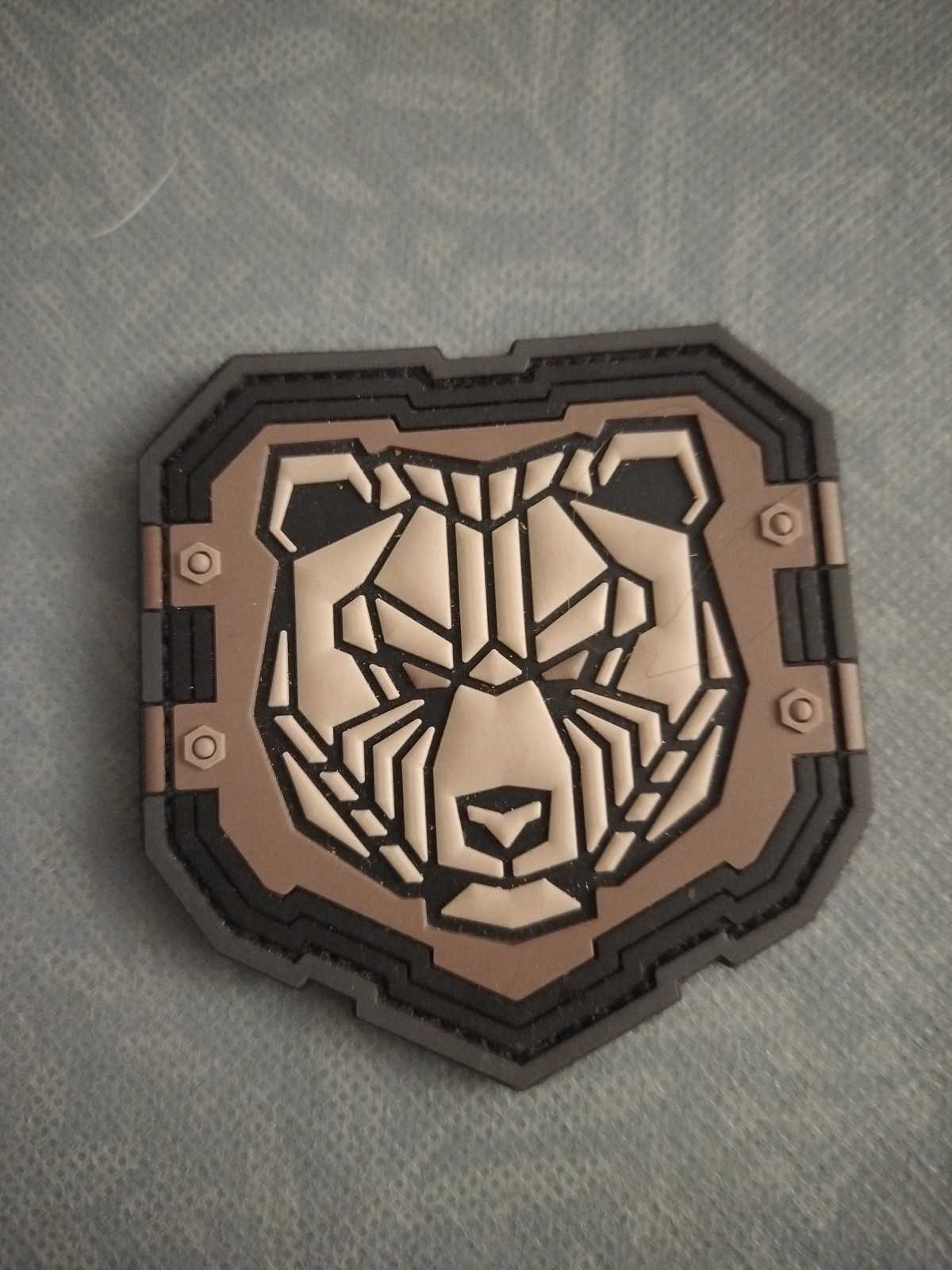 Mil-Spec Monkey Industrial Bear PVC Patch Hook & Loop Backing  (Bronze)