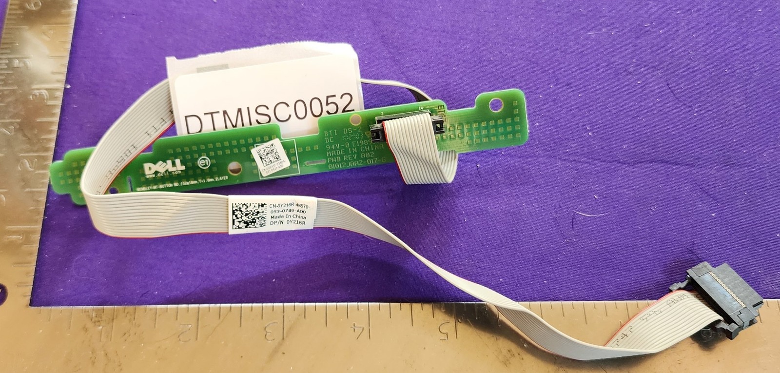 DTMISC0052 - Dell Optiplex 960/980 Power Button LED Board Panel Y216R G643F
