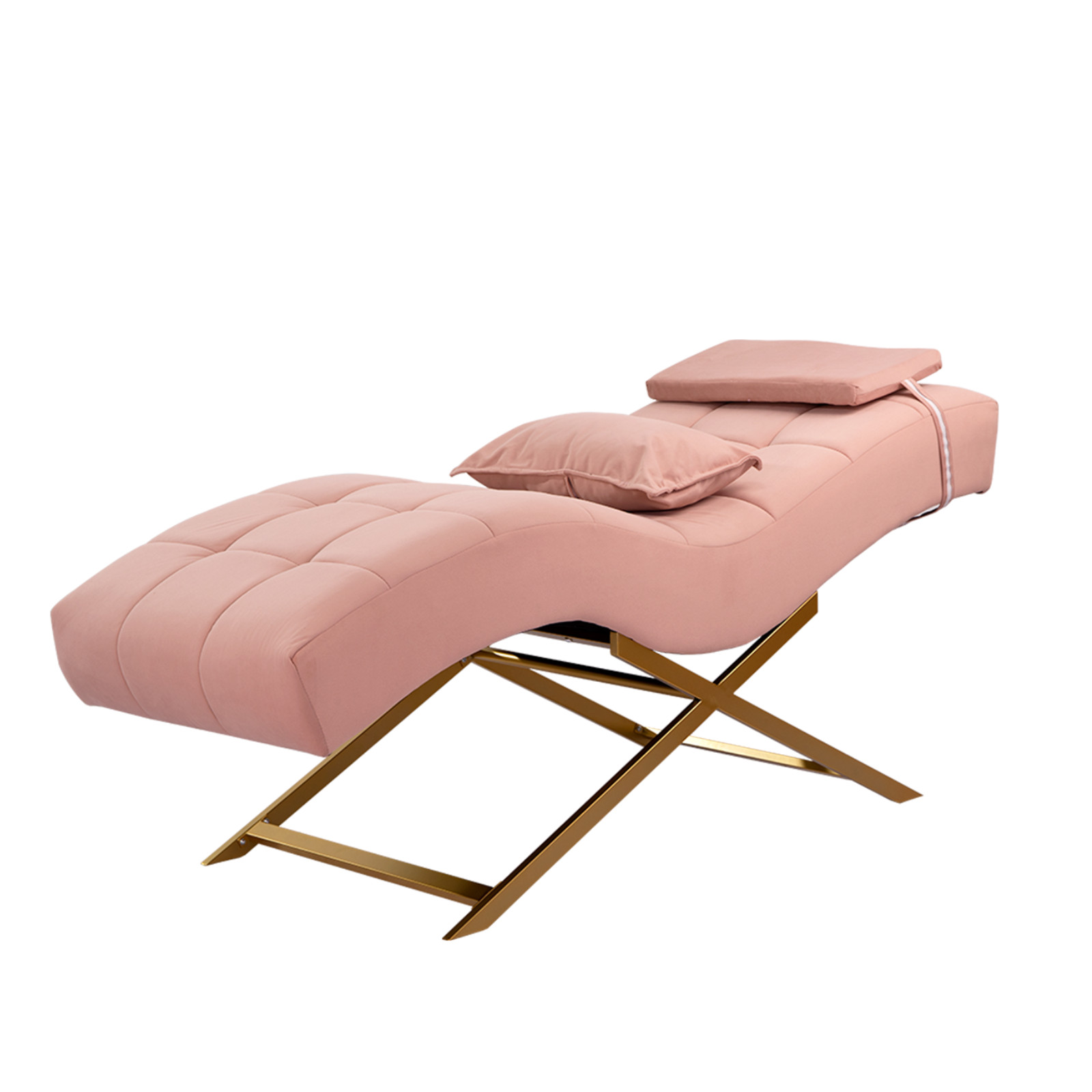Curved Lash bed pink Spa Facial Bed For Beauty Salon Spa