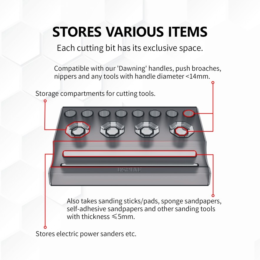 DSPIAE: Tool Stand / Bits Storage Compartments
