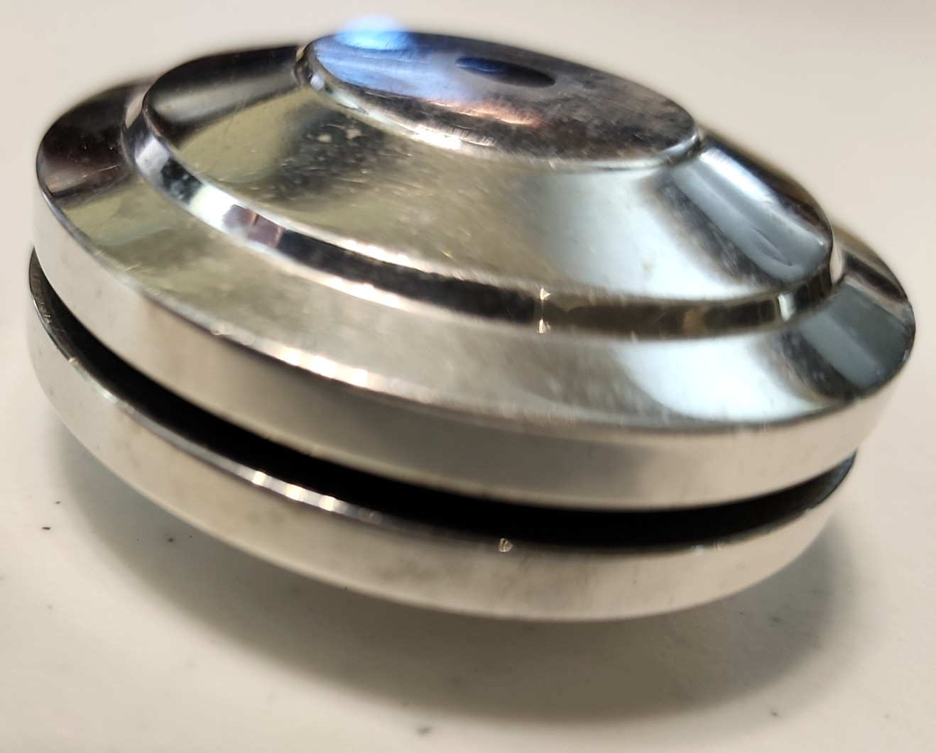 Stainless steel / chrome metal heavy YoYo Yo-Yo. Early 2000s VINTAGE RARE shiny