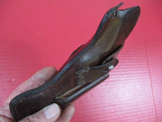 WWII Era German Leather Belt Holster for Sauer 38H Pistol - Modified - NICE
