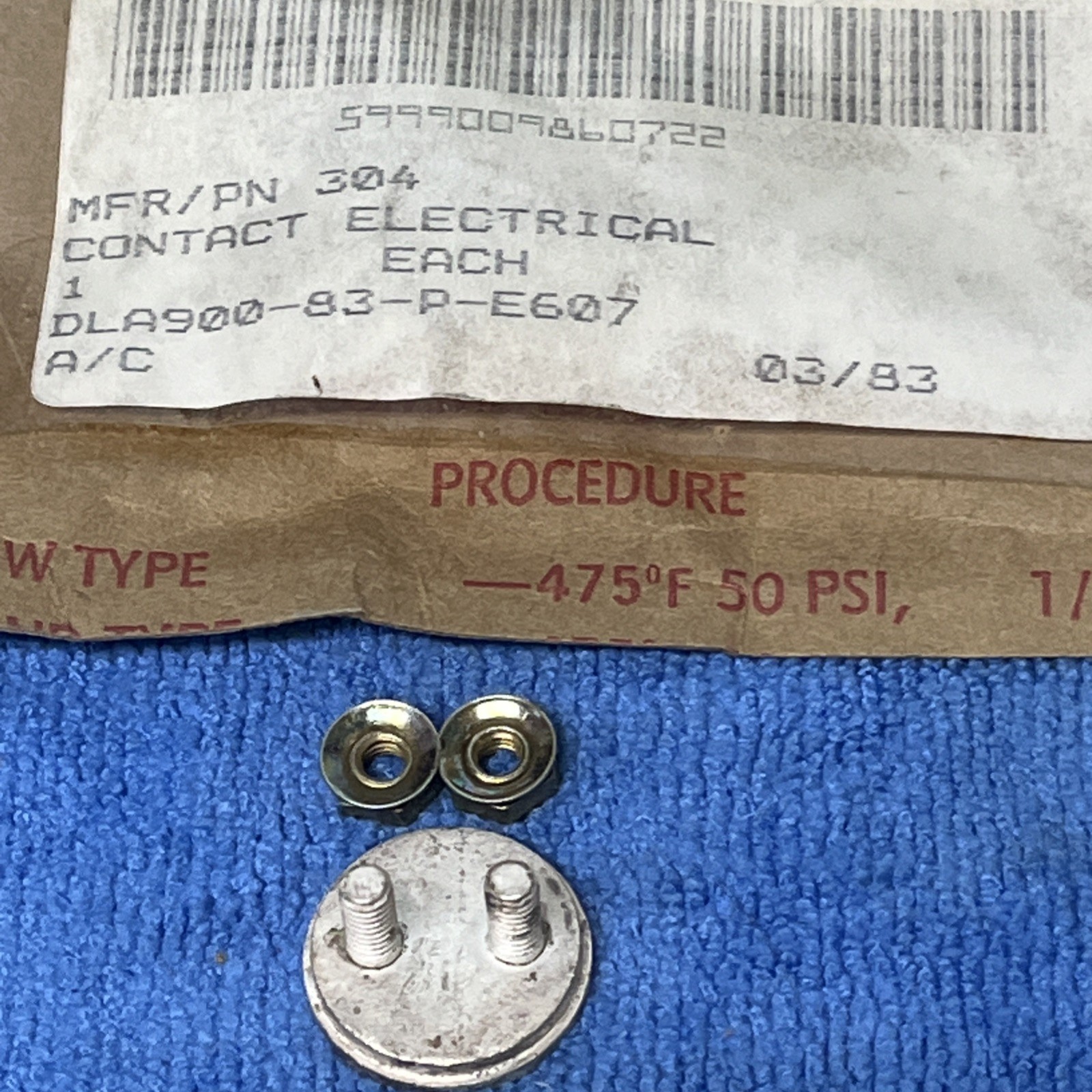 304 ~ ELECTRICAL CONTACT ~ NSN ~ 5999-00-986-0722