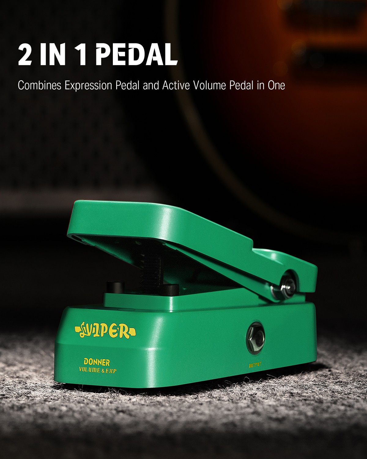 Donner Viper Mini Passive Volume Pedal Expression Pedal 2-in-1 True Analog