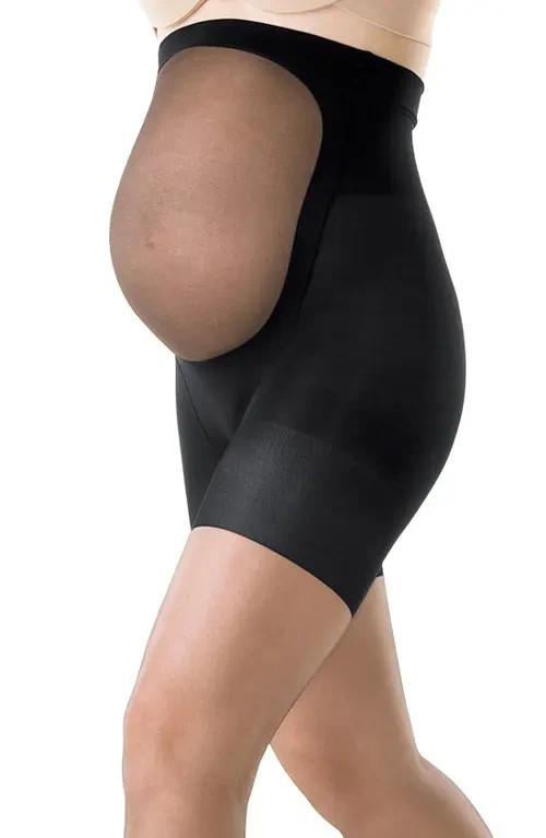 Spanx Power Mama Shaper Short Black Women's Size D L20435
