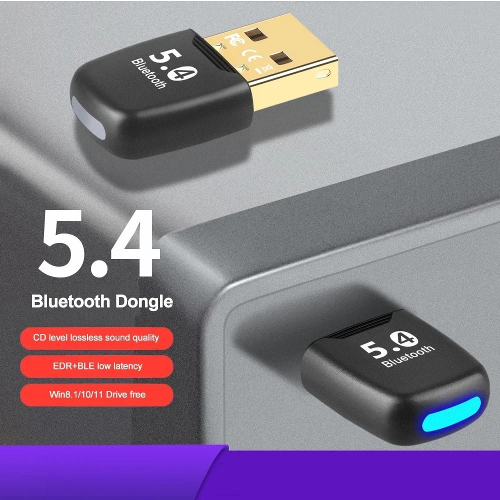 Bluetooth Adapter USB Bluetooth 5.4 for PC Dongle Adaptador
