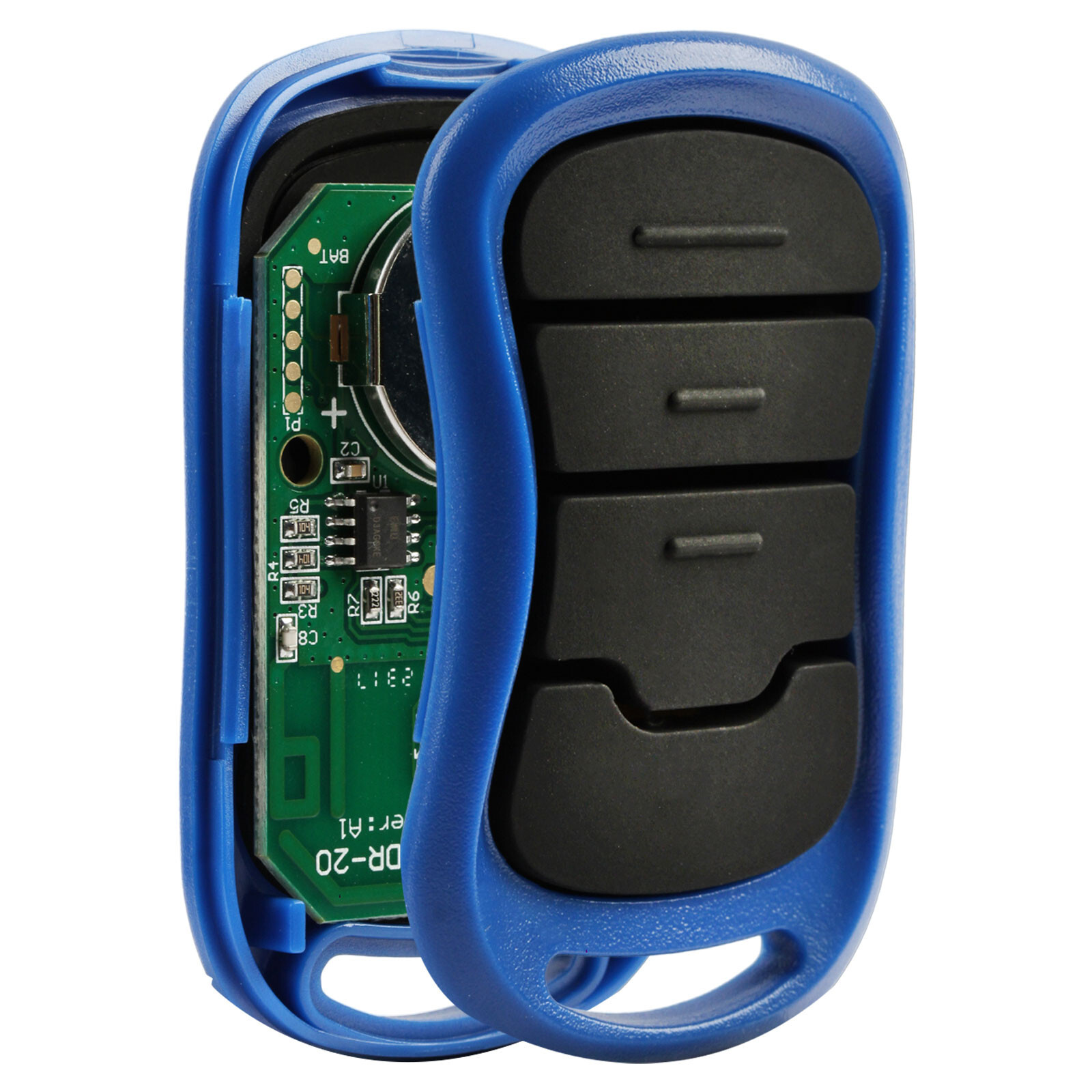 2 For Genie GITR-3BX Three Button G3T-A Garage Door Opener Visor Remote Blue