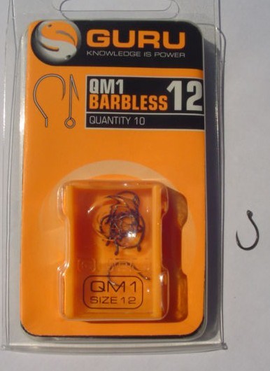 GURU QM1 HOOKS - BARBLESS EYED MATCH METHOD HOOKS SIZES 10 TO 18