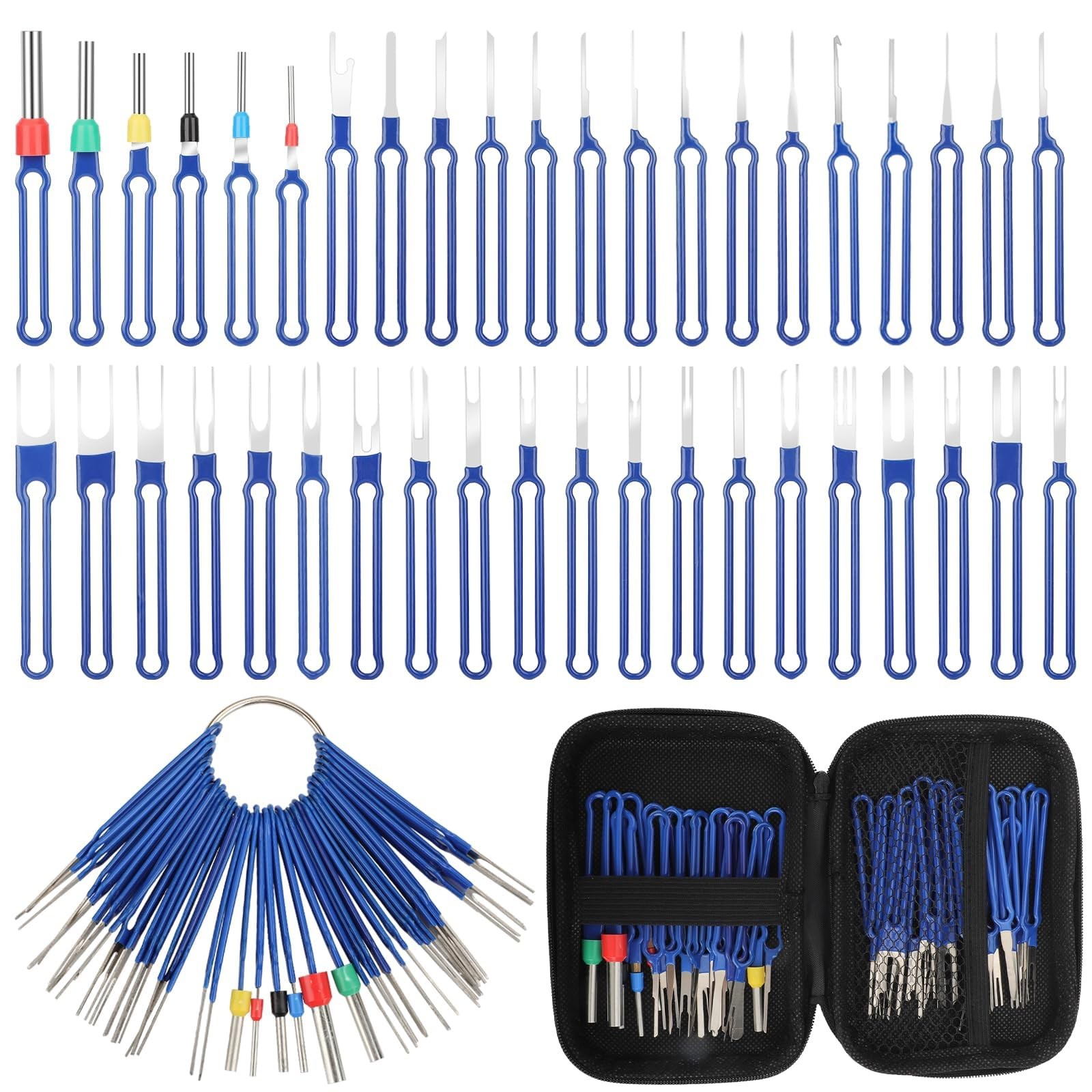 41Pcs Terminal Removal Tool Kit, Blue Upgraded Electrical Terminal Depinning ...