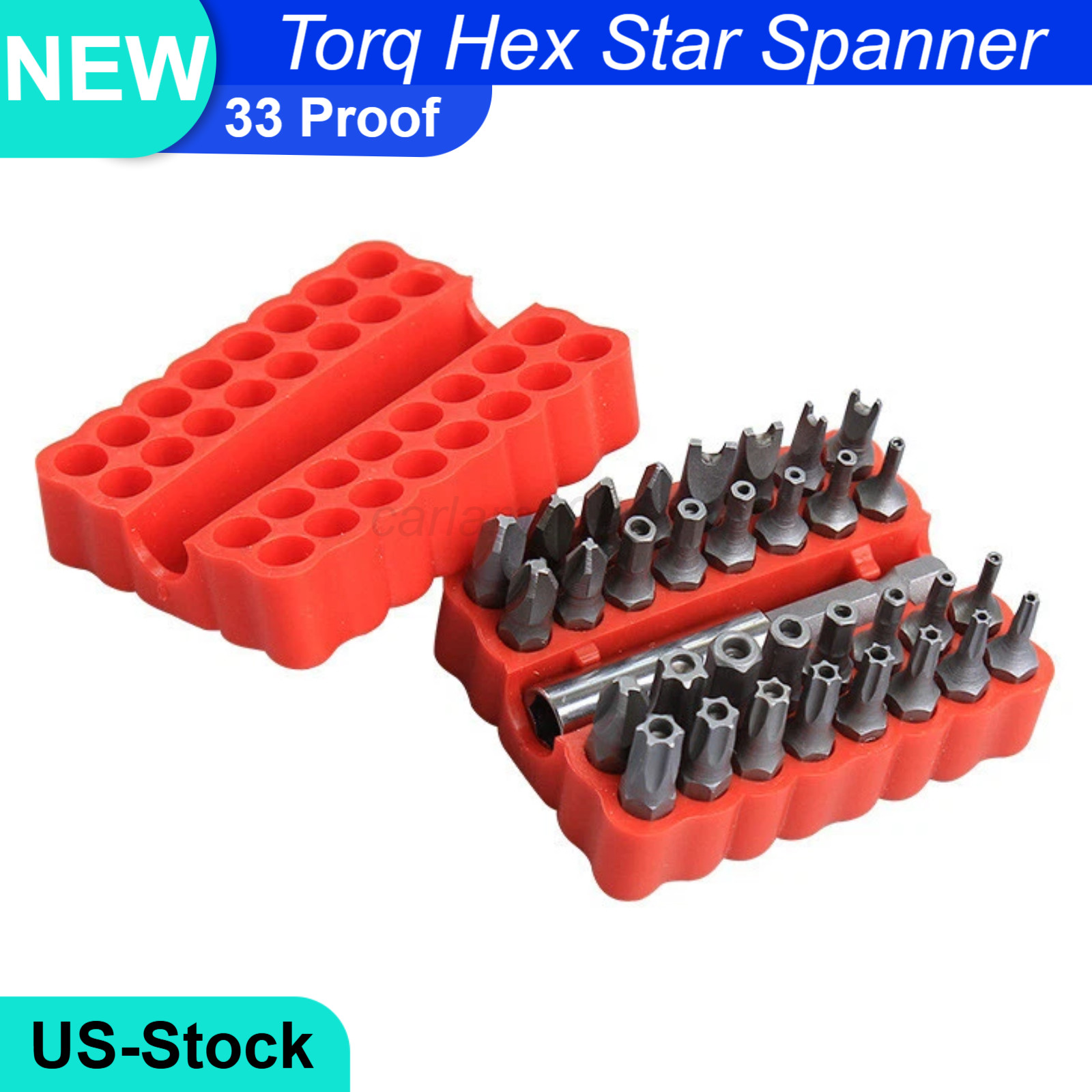 33 Proof Security Torq Hex Star Spanner Torx Bit Set Tamper Tri Wing Screwdriver
