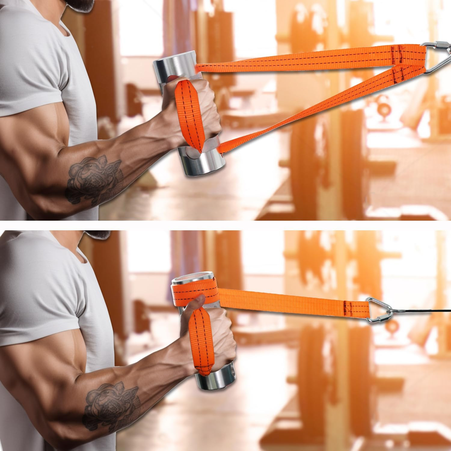 Arm Wrestling Exercise Handle Φ3In Thick Wrist Rolling Grip Wrist and Forearm Ex