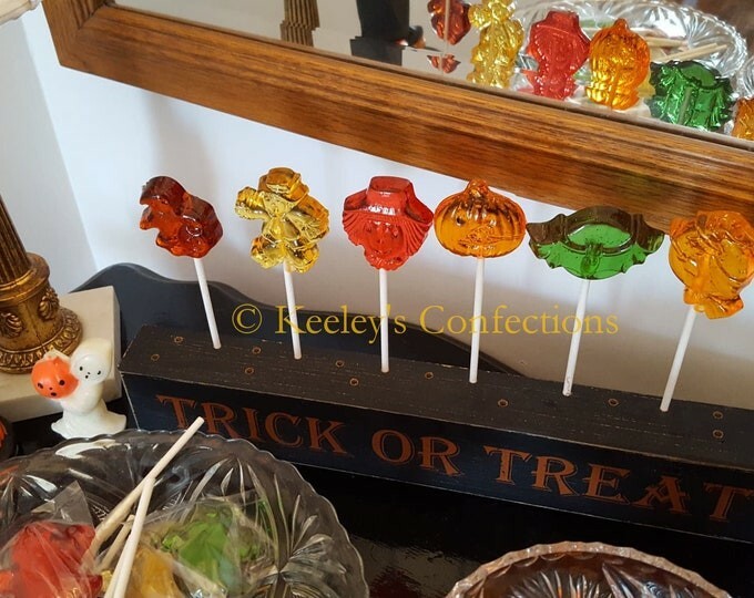 Fall Clear Toy Candy, Barley Lollipops - 6 Count
