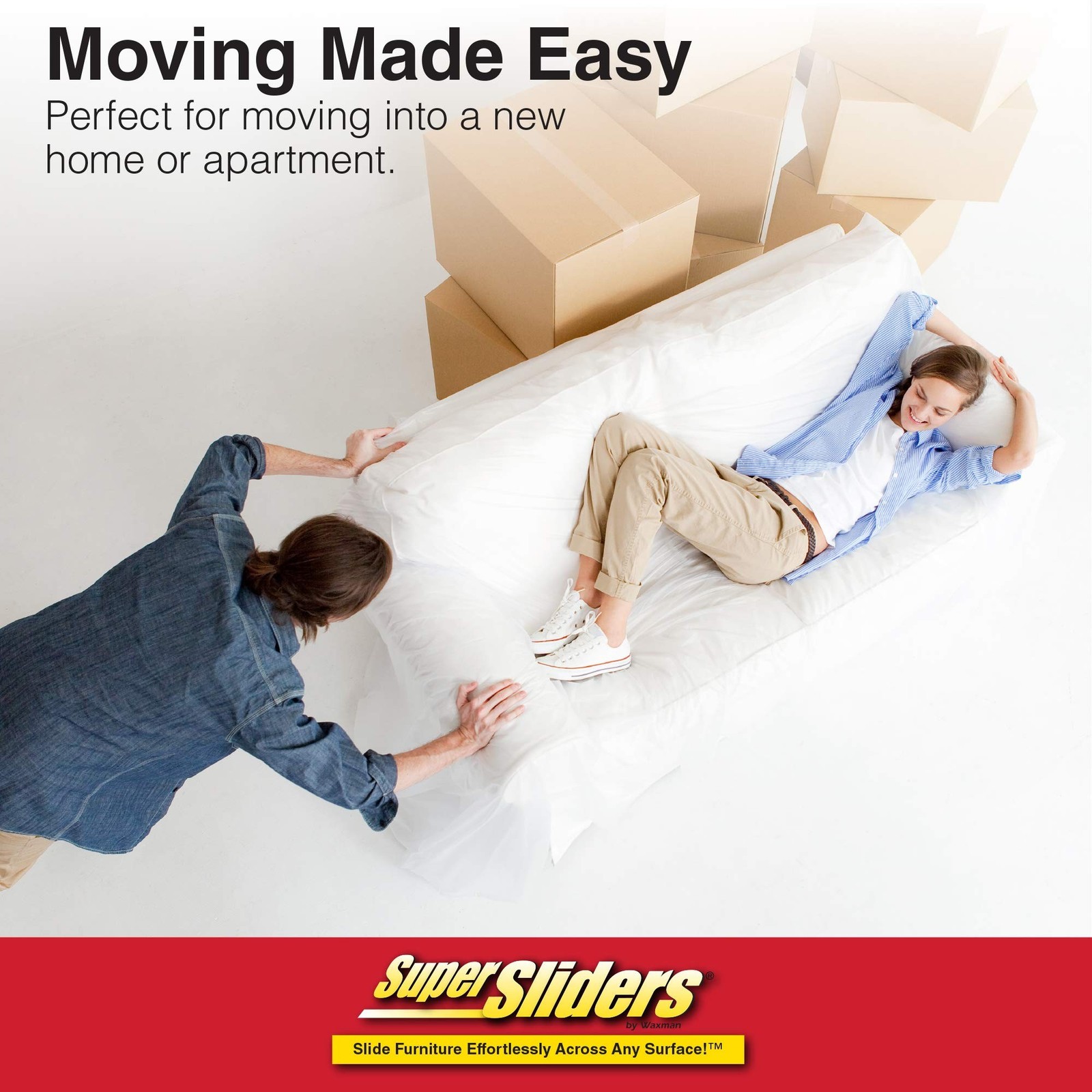 Super Sliders 7" Round Reusable Furniture Sliders- Large Multi Surface Pack t...