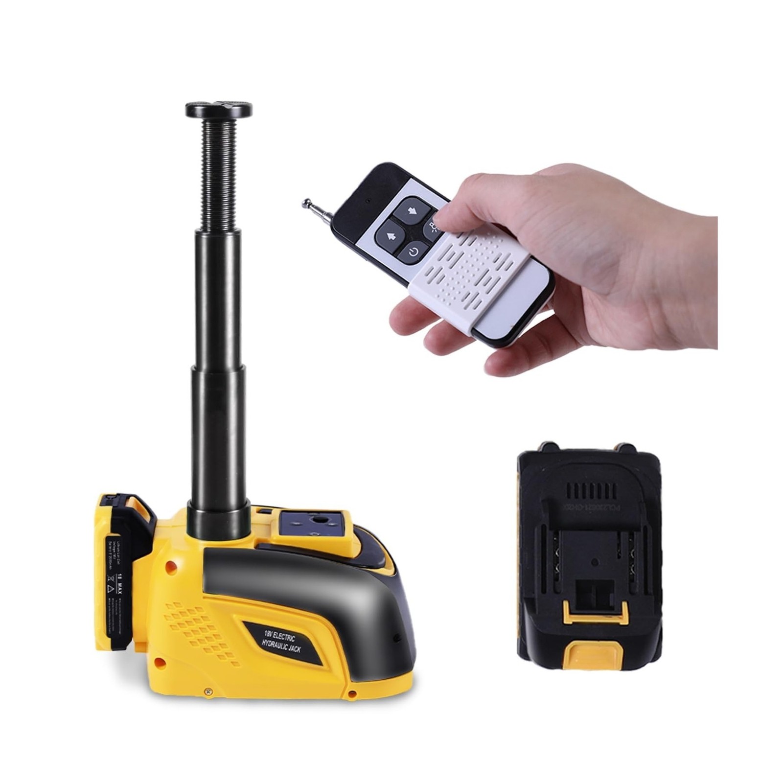 STANDTALL Electric Car Jack Hydraulic Cordless Remote Control 5 Ton 18V Autom...