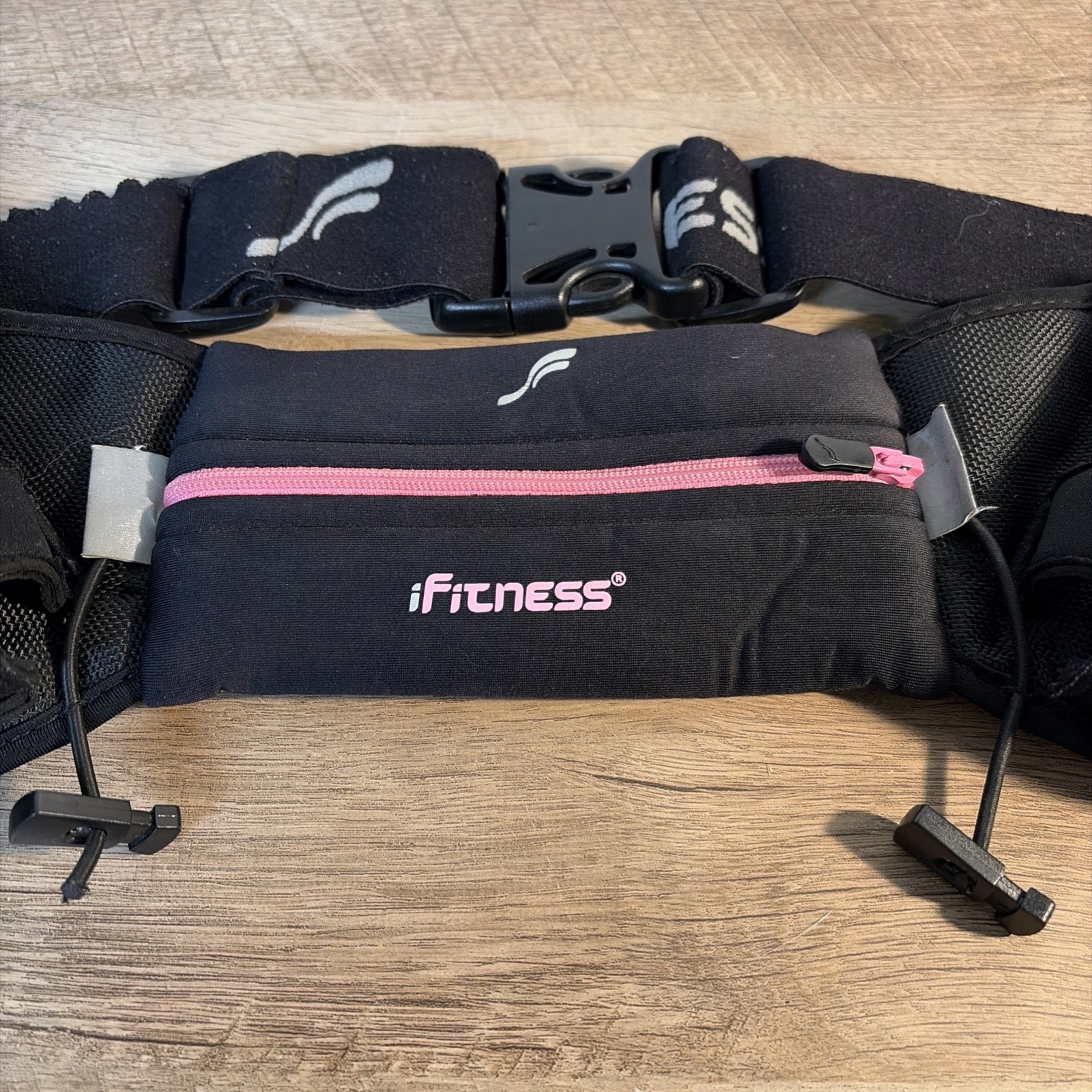 iFitness Black & Pink Running Belt Hydration Fits Most Smartphones.