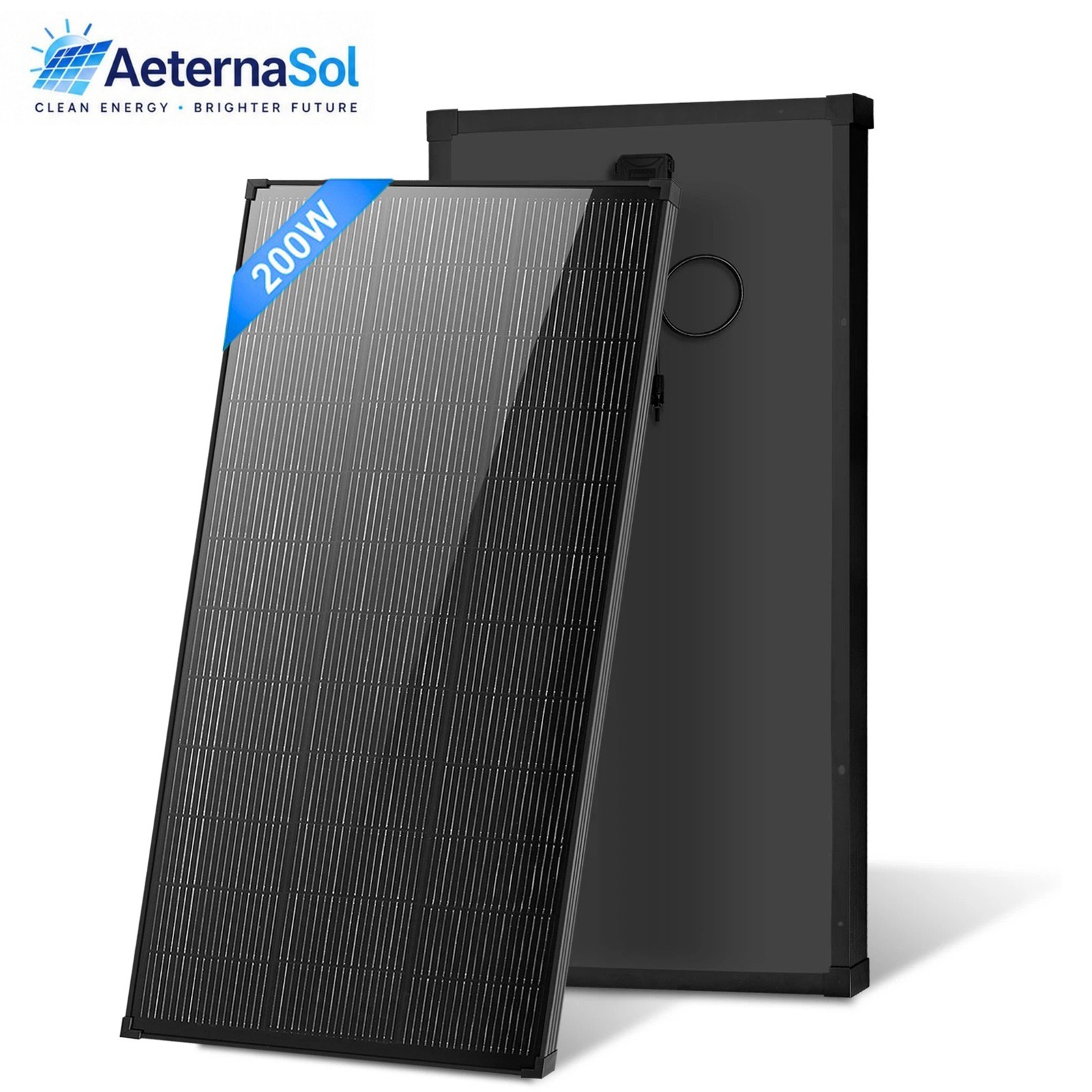 AeternaSol 200W Solar Panel Mono N-Type 18V PV RV Home Camping Battery Off-Grid
