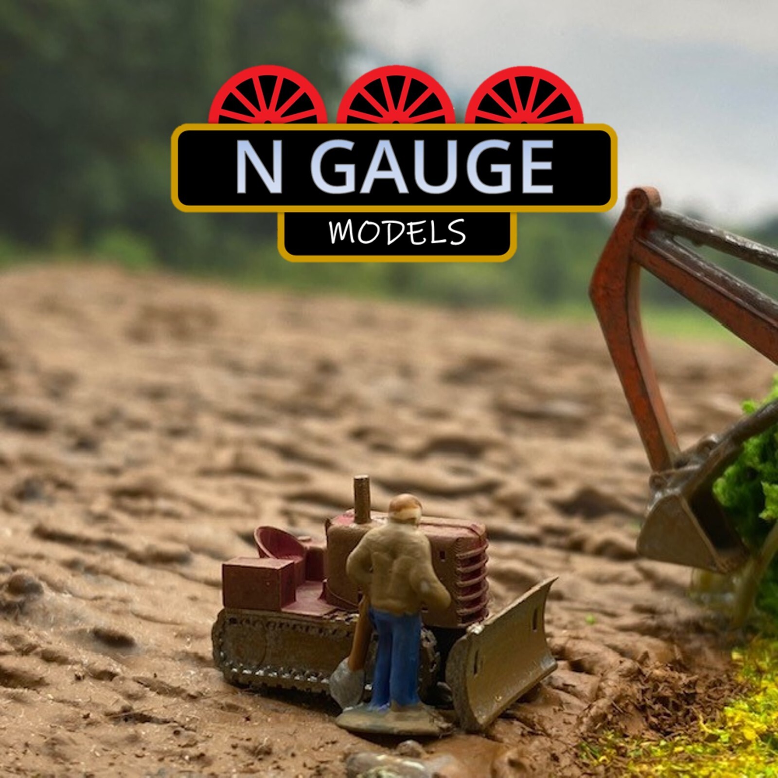 PAINTED - N Scale Gauge 1:148 Classic Mini Dozer (Bulldozer Tractor 1:160)