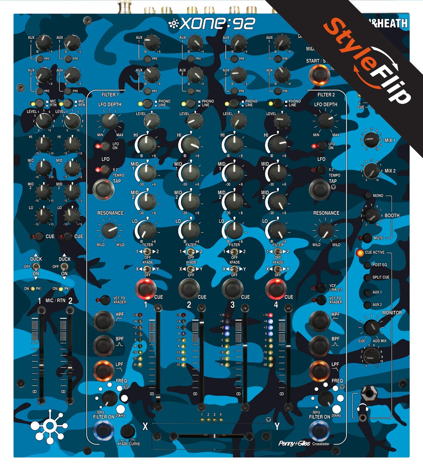 Allen & Heath XONE 92 Skin | Blue Camo | Protective Decal | StyleFlip Skins