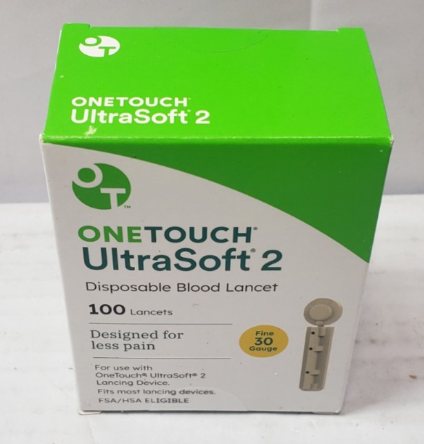 Onetouch Ultrasoft Lancets, 100 CT Exp 08/2029 *New, Sealed