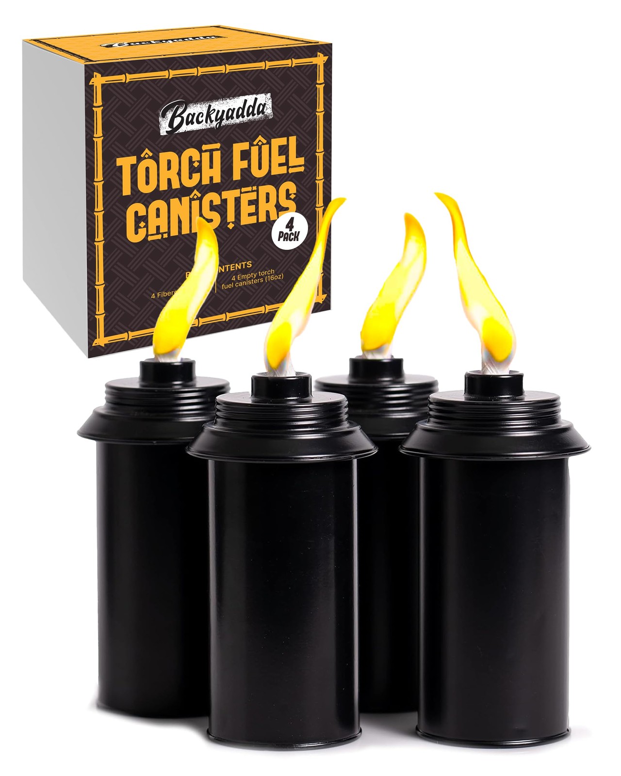 Torch Replacement Canisters (16 oz). Compatible with Tiki Brands (Bamboo and Mos