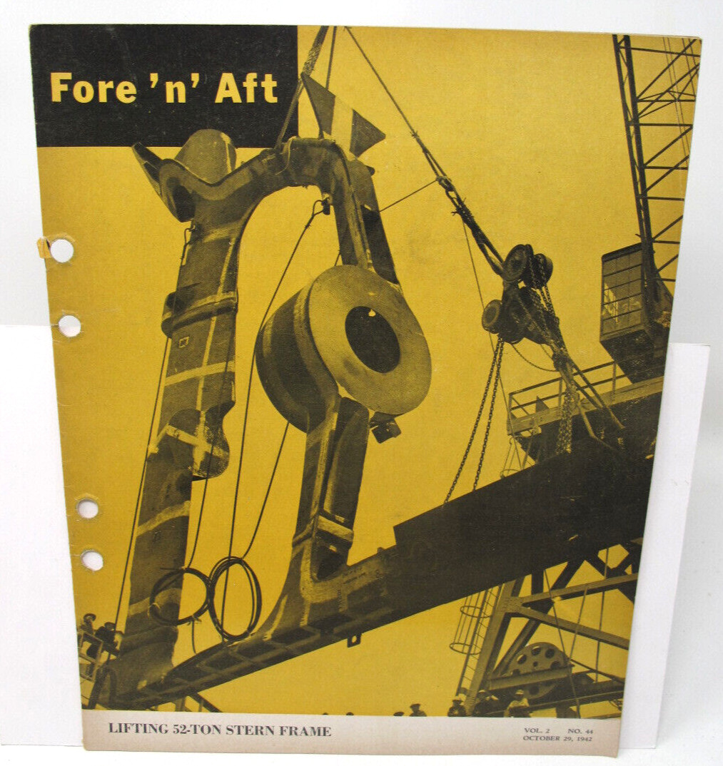 1942 Todd Richmond Kaiser Ships CA FORE 'N' AFT Employee Magazine PEARL SMITH