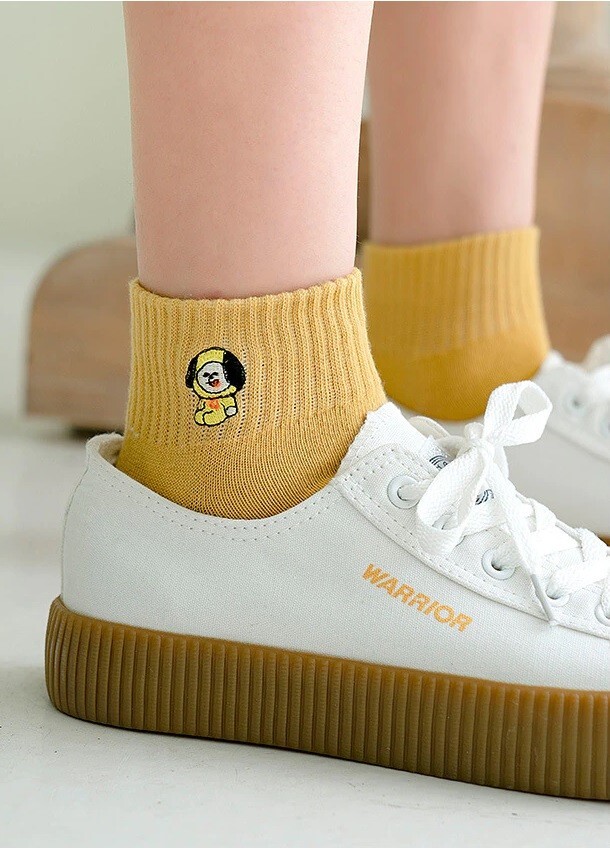 BTS Bangton Boys KPOP Cute Cartoon Cotton Socks Women Girls Army 8 Pair