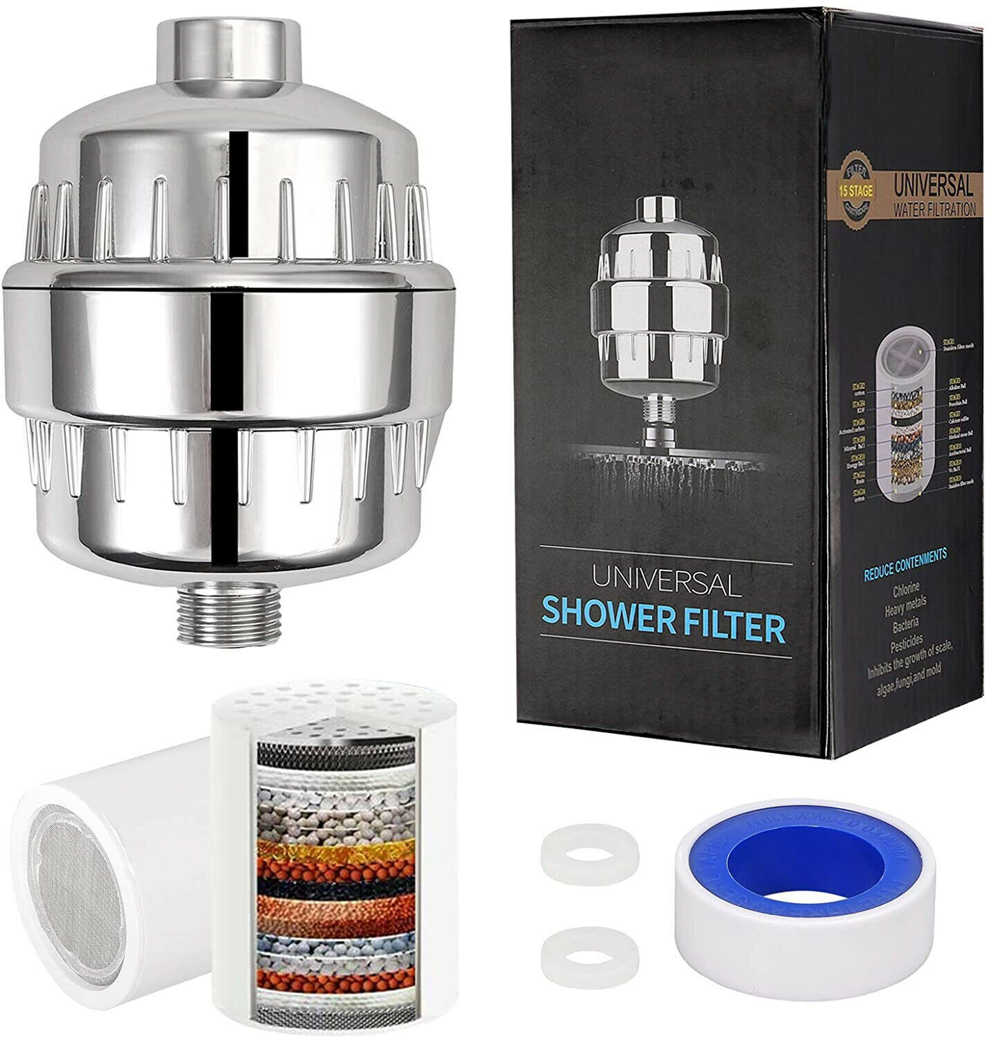 Shower Head Filter Combo Water Purifier 15 Stage Shower Head High Pressure