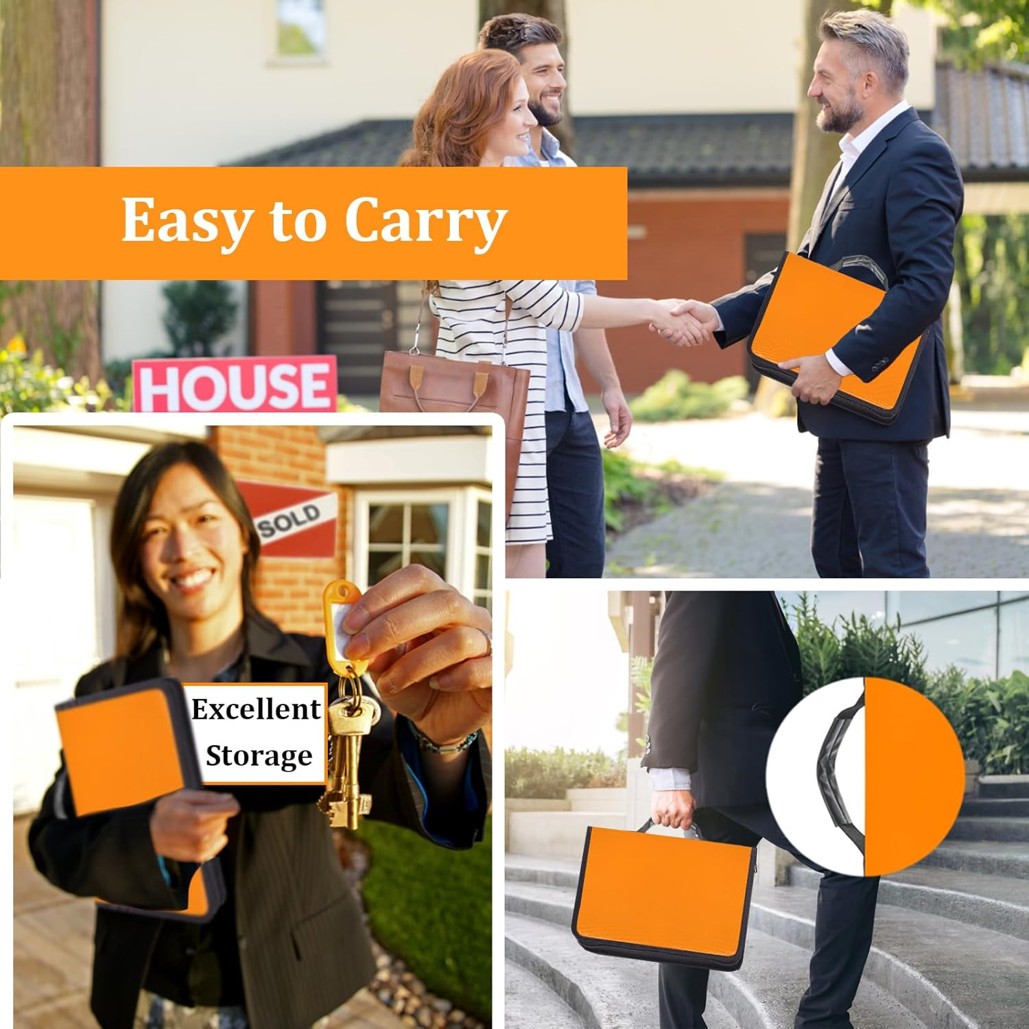 Portable Key Organizer with Handle, Fireproof and Waterproof Key Case, Key Holde