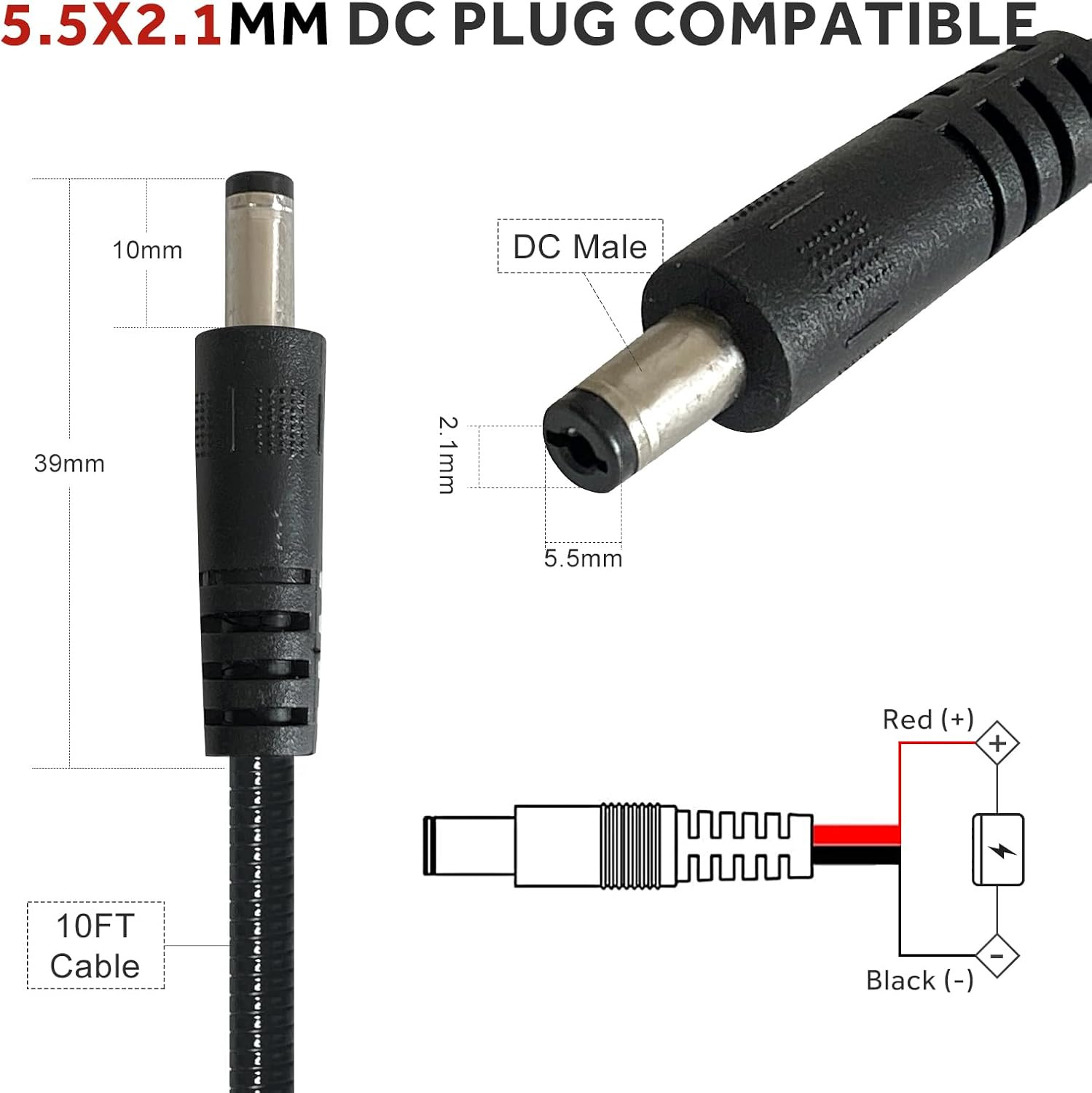Durable Chew-Resistant Power Cable for Trail Cameras, Compatible with Stealth Ca