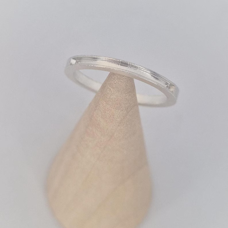 925 Sterling Silver Ring Blank  120° Channel Gem Setting Jewelry Making