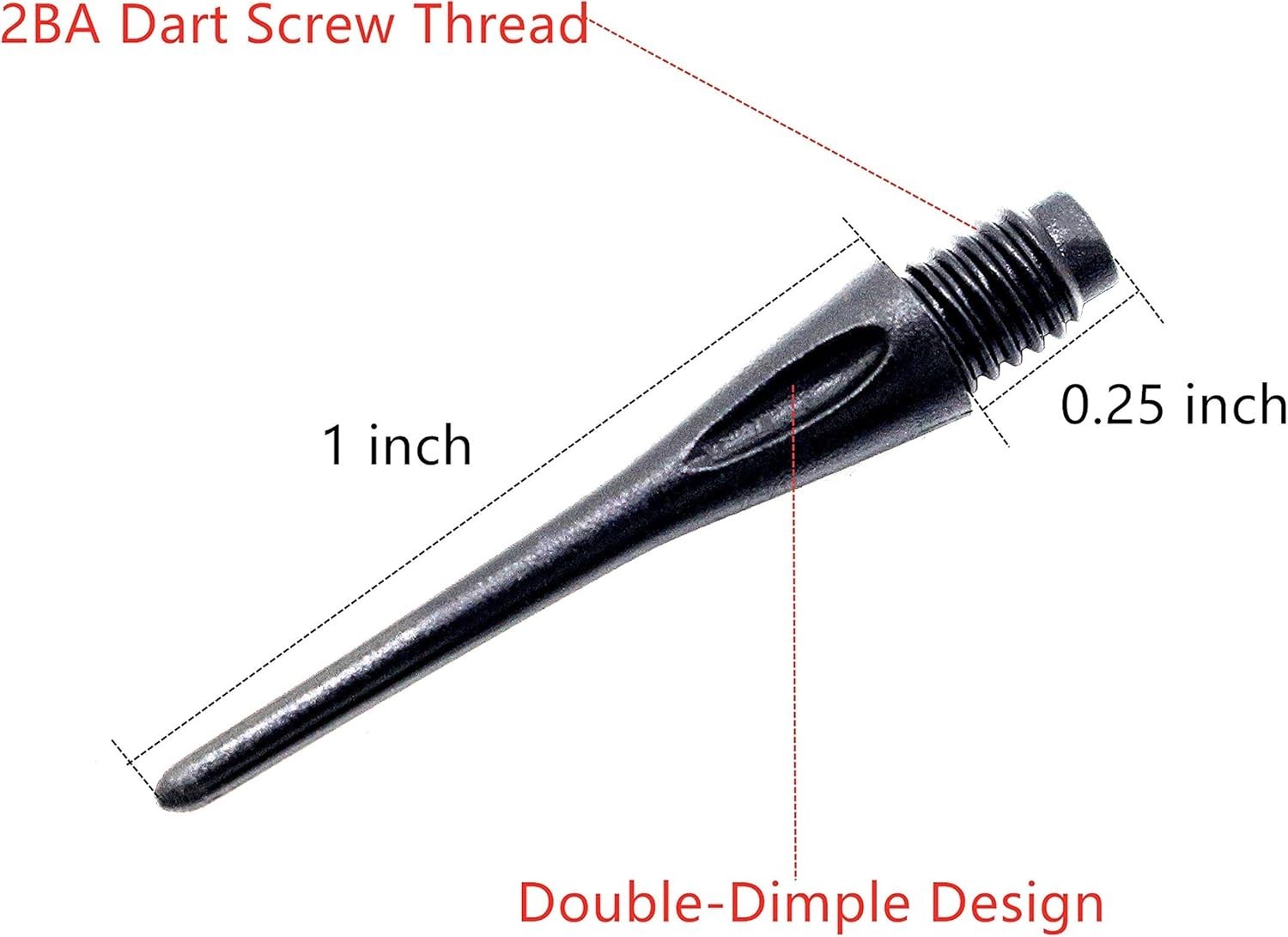 2BA Thread Plastic Tip Dart Points 300 Pack Soft Dart Tips Replacement Dart A...