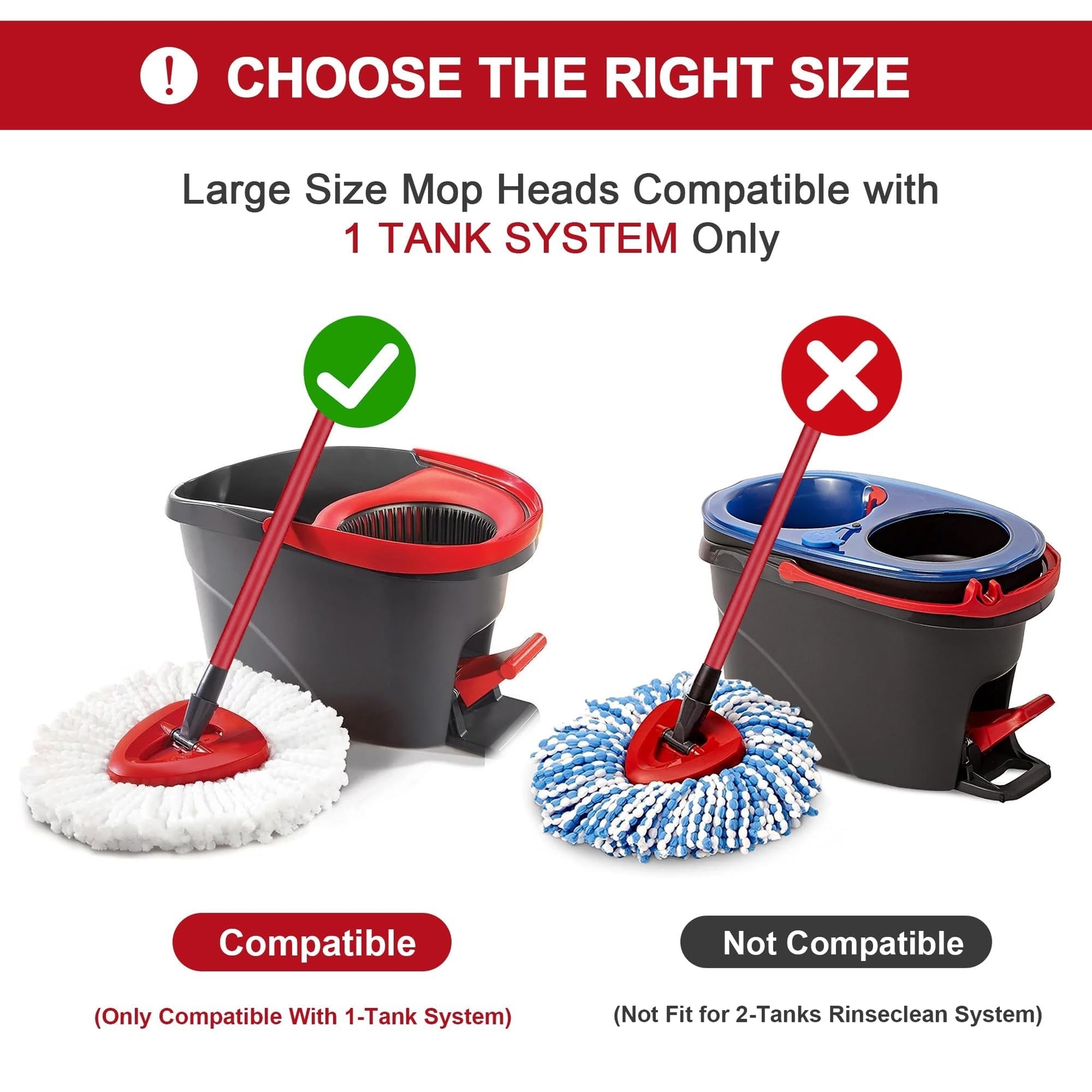 Mop Heads Replacement for O-Ceda Easy Wrin Spin Mop, Microfiber Spin Mop Refi...