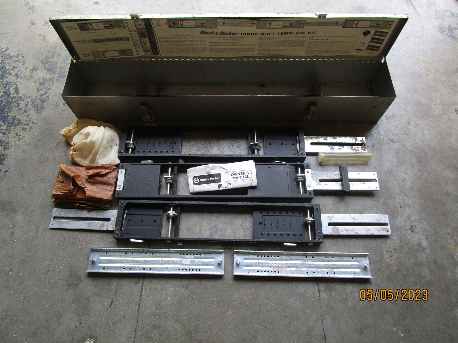 Black & Decker Hinge Butt Template Kit 57809 with Original Case