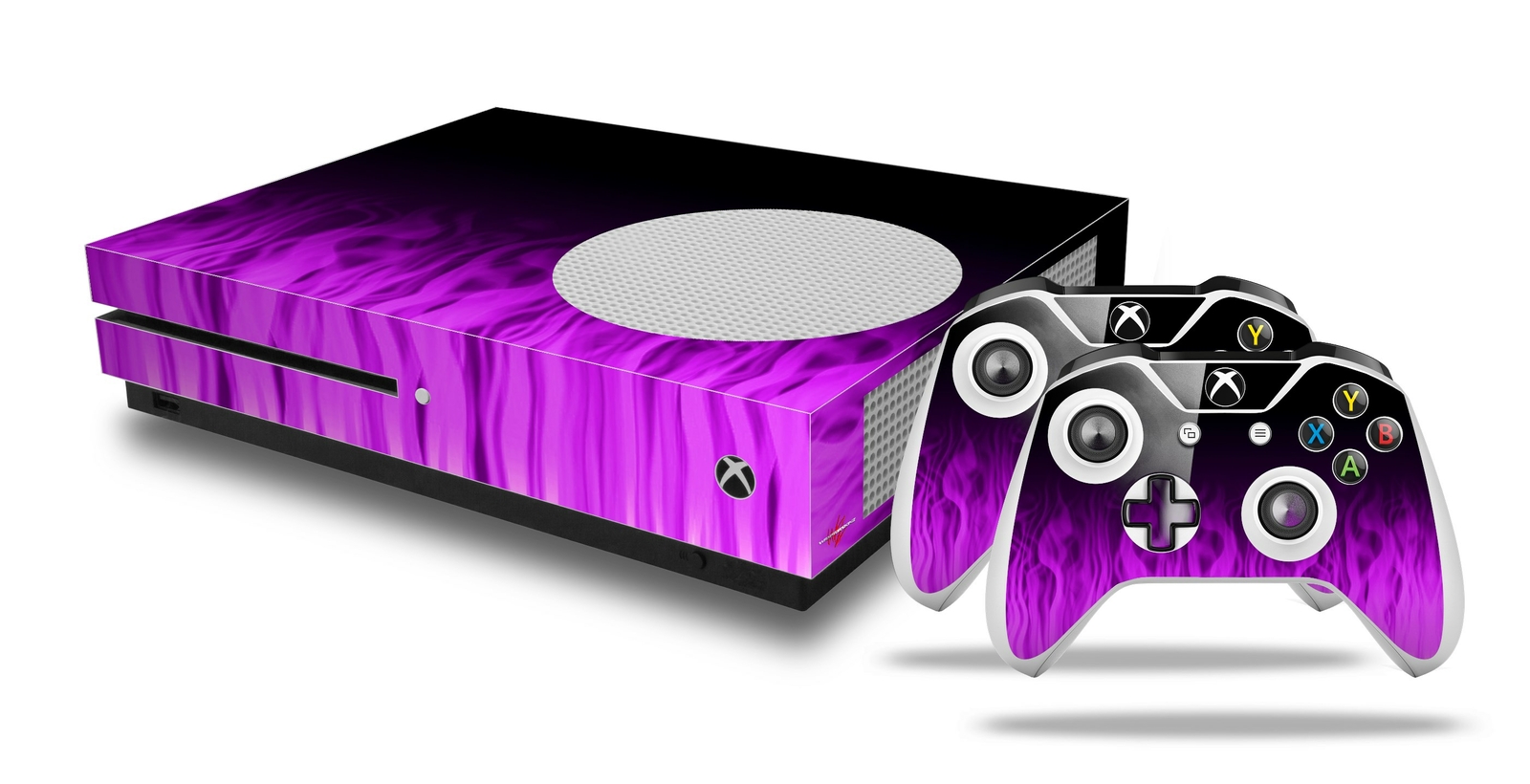 Skin XBOX One S Console Controller Fire Purple
