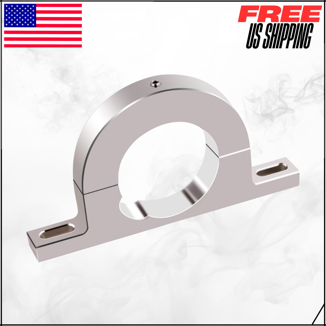 Universal Polished Brushed Silver Aluminum Keyed Steering Column Mount 2" Hole