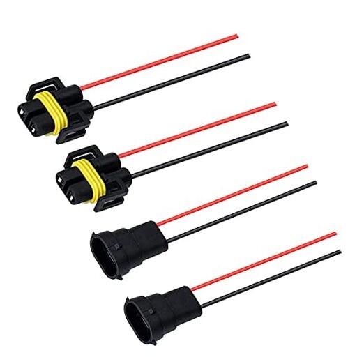 Set-2 H11 H8 Pigtail Socket Wiring Harness H11 Female Male Wiring Harnesses