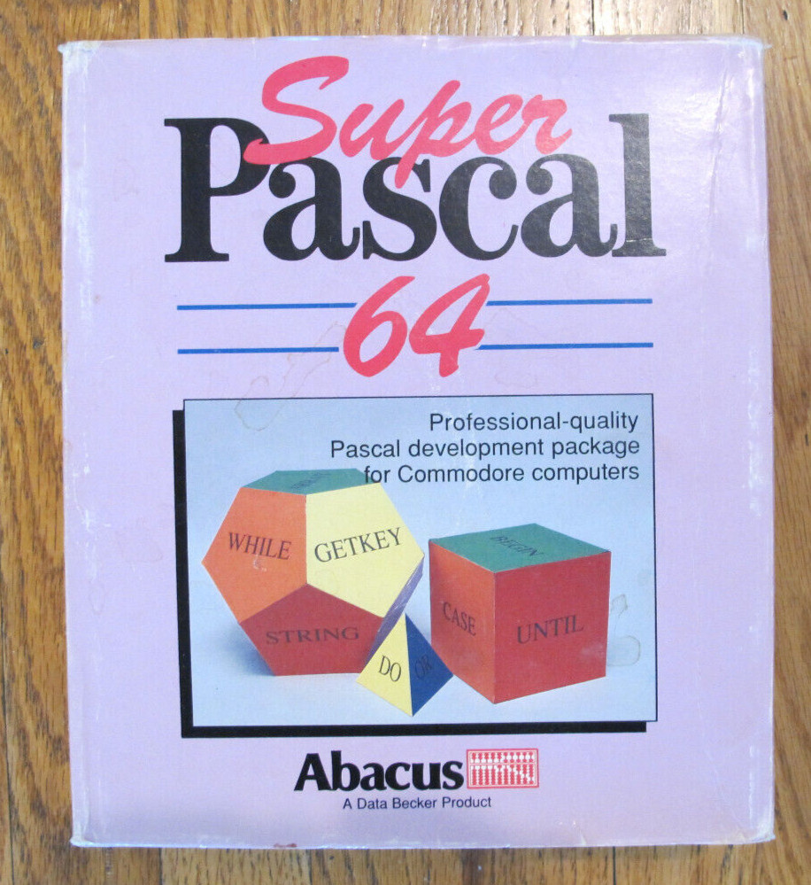 Super Pascal 64 - Commodore 64 C64 - Abacus - Very Rare - Untested Free Shipping