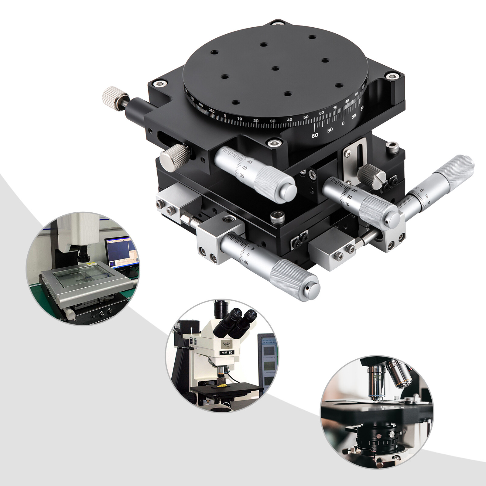 XYZR Micrometer Linear Stage Manual Accuracy Optical Linear Positioning Stage