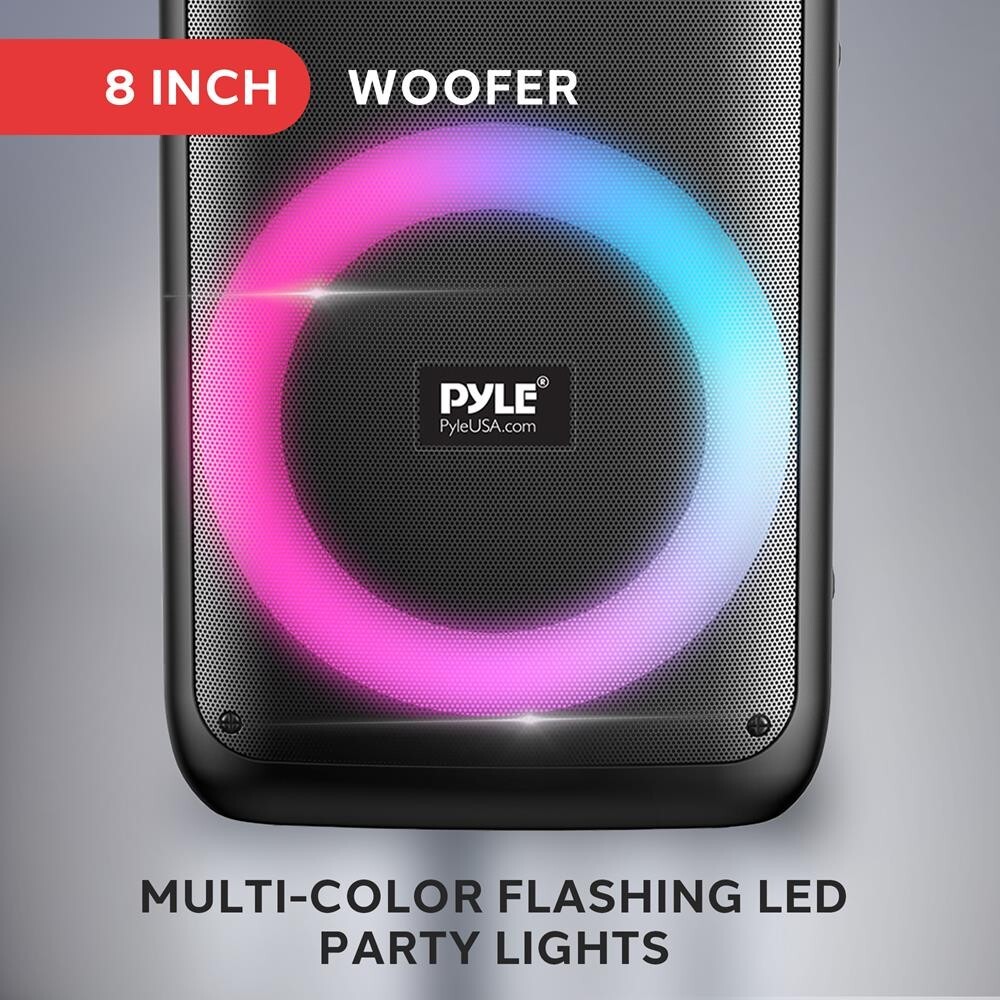 Pyle 100 Watt Portable BT Party Speaker w/ Built-in Rechargeable Battery