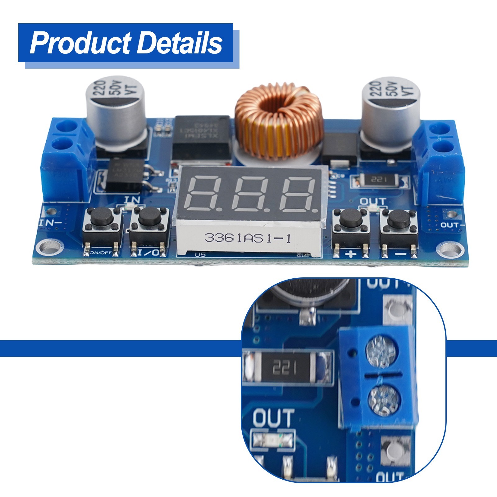 Digital Control 5A CNC Power Supply with Input/Output Voltage Indicators