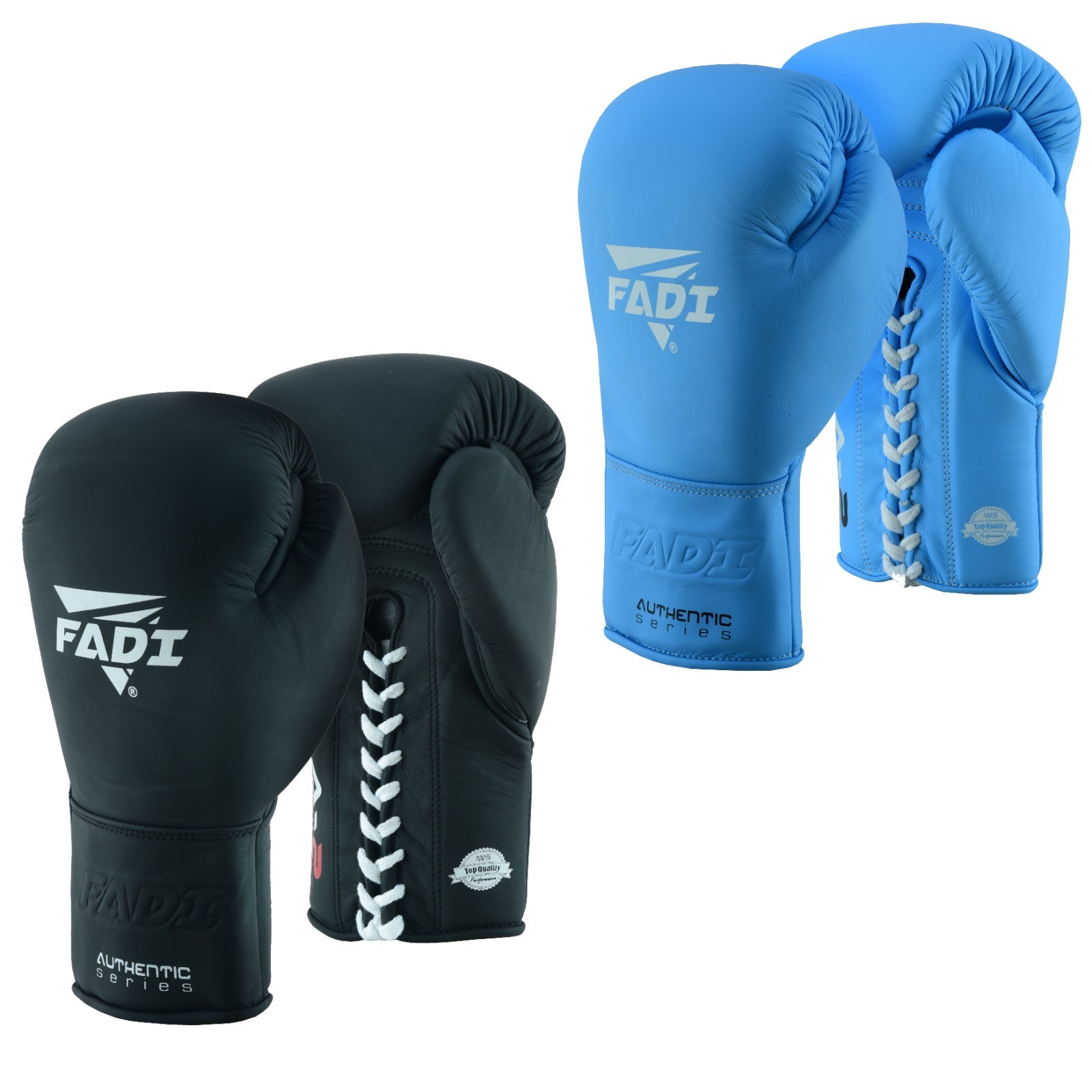 FADI Sports A2 Lace Up Boxing Gloves 14oz Genuine Leather 2 Pair