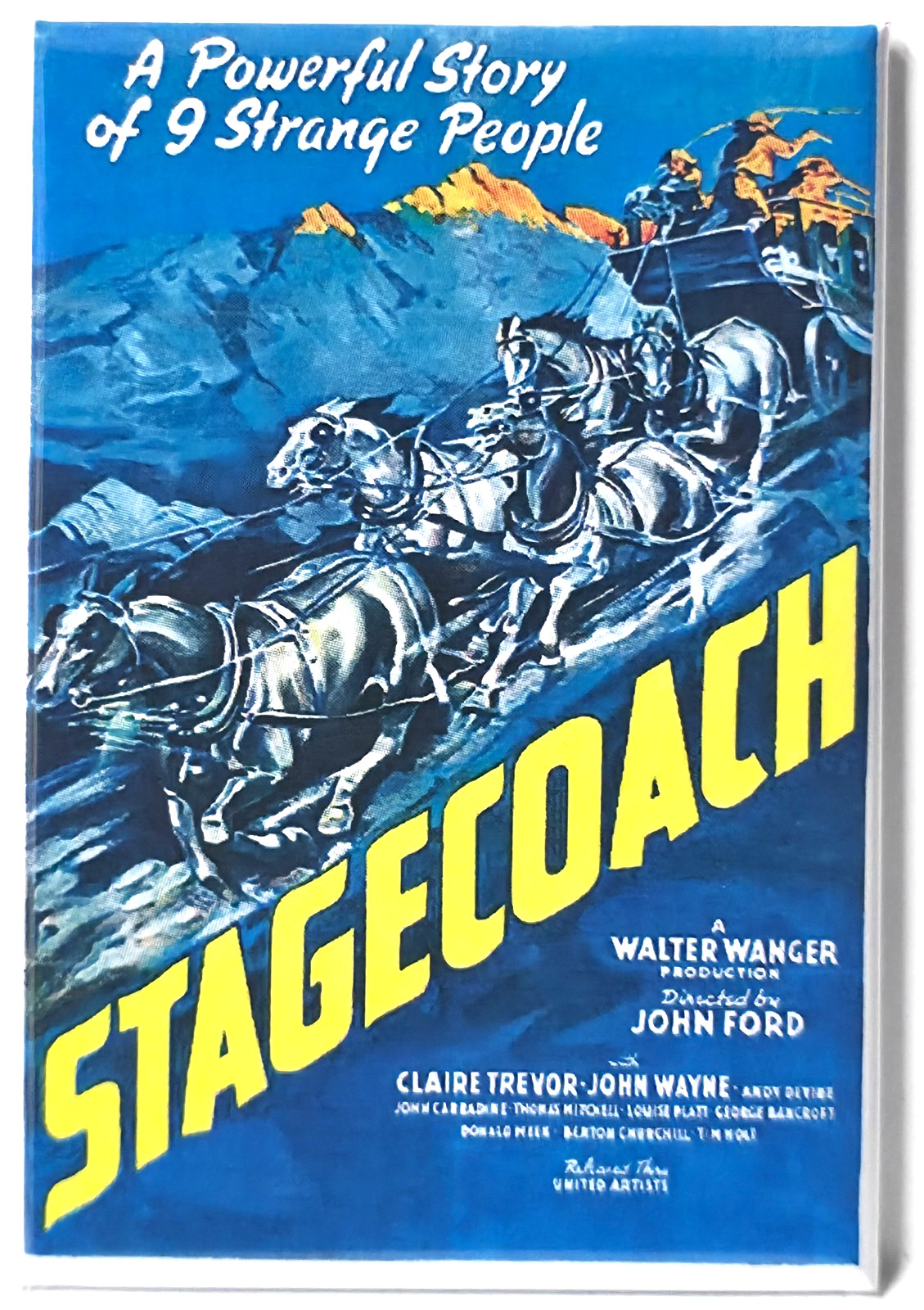 Stagecoach Classic Western Poster 2x3 MAGNET FREE SHIPPING John Wayne Vintage