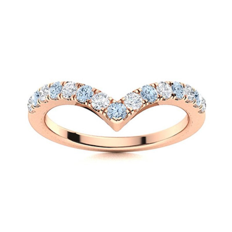 Sterling Silver Aquamarine Gemstone Art Deco Full Eternity Ring Jewelry