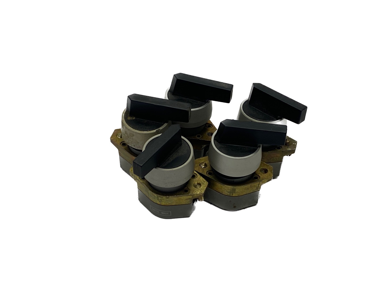 USED LOT OF 5 EAO Selector Switches with Mounting Bases 704.960.5