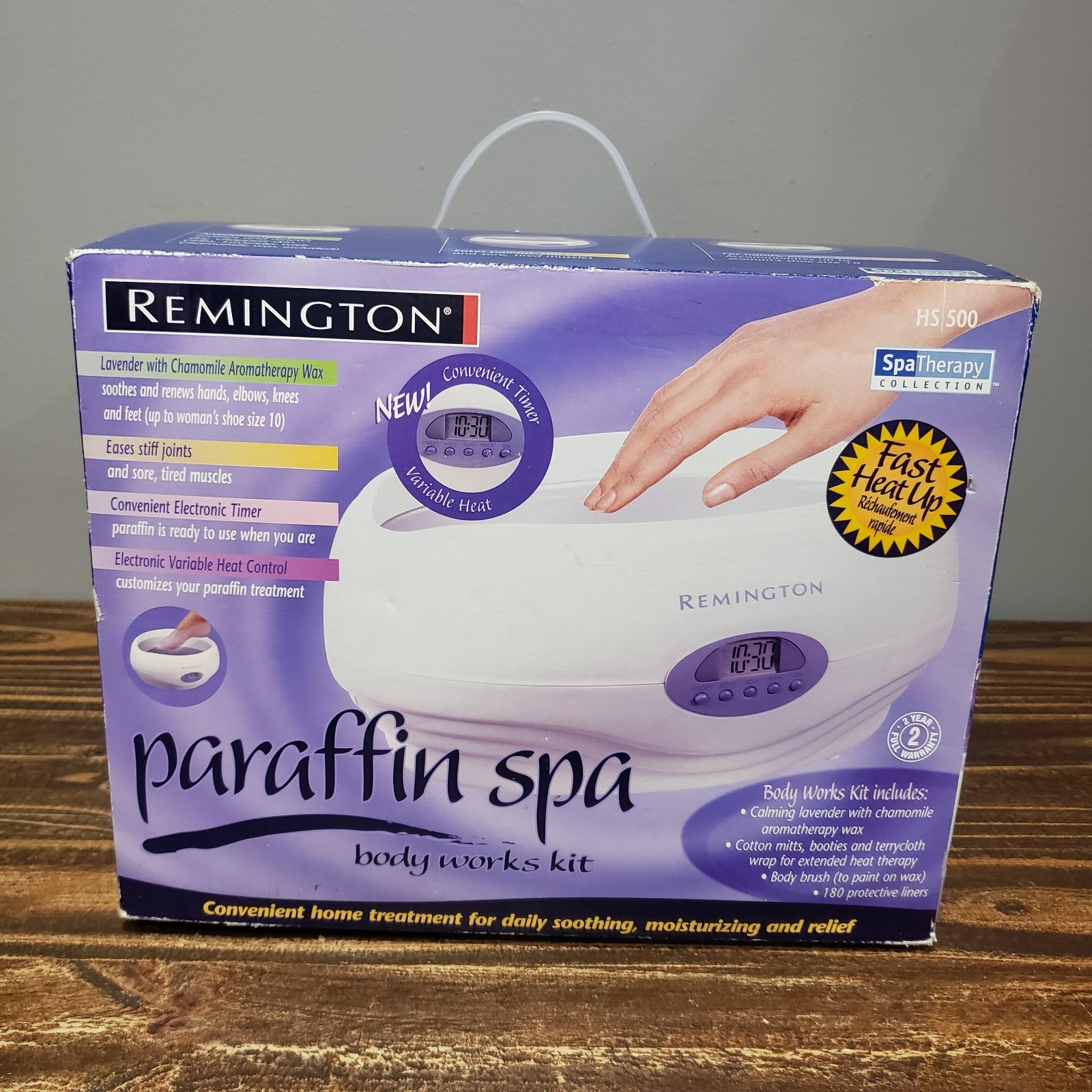 Remington Paraffin Wax spa KIT Model HS-500 New Nob
