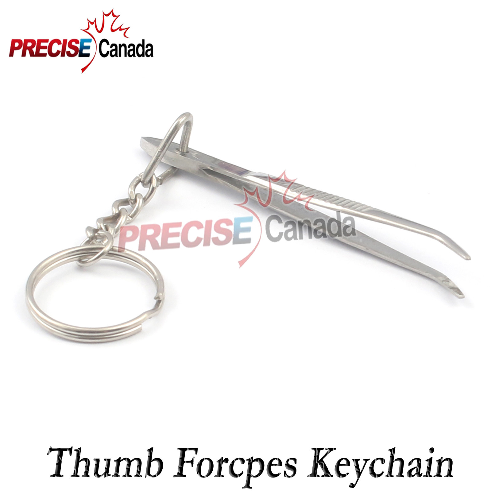 Thumb Forceps, Curved keychain, Stainless Steel