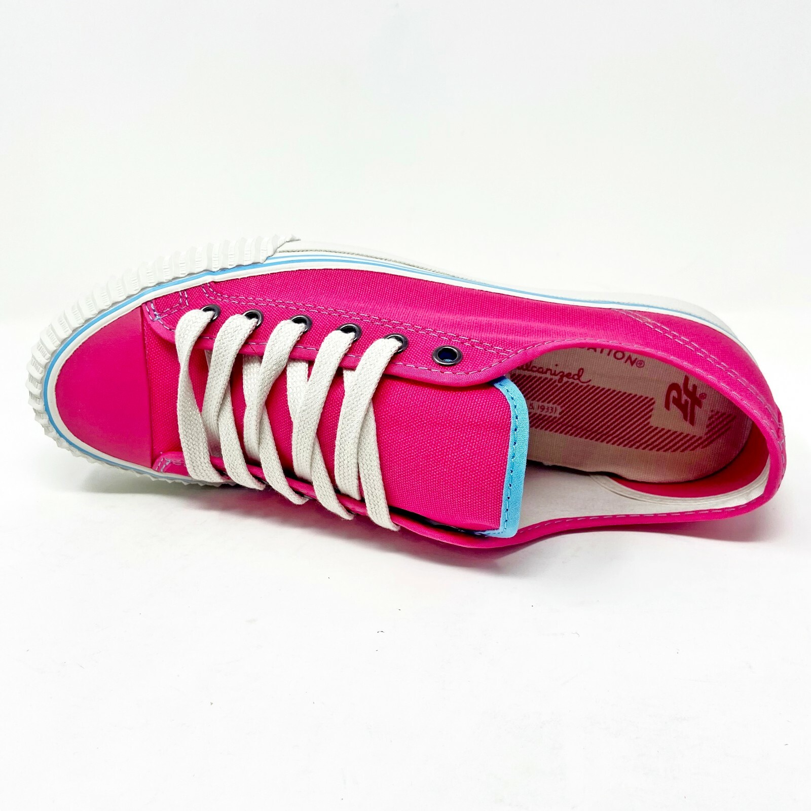PF Flyers Center Lo Raspberry Pink White Womens Retro Shoe Sneakers PM11CL2C